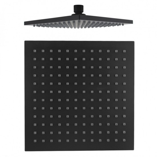 200mm 8'' ABS Square Nero Black Rainfall Shower Head